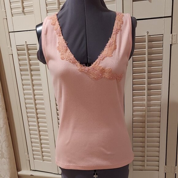 Girly Girl Tank Top Peach Size M - Picture 2 of 6